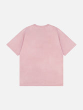 Floral Flock Embroidered Suede Tee